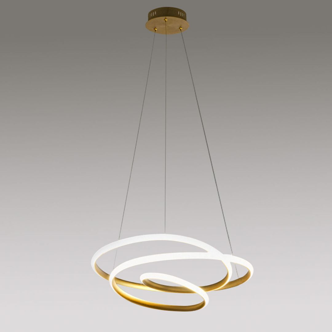 Sospensione moderna anello led intrecciato Ø85cm - 3 colori art. DIVA S/S