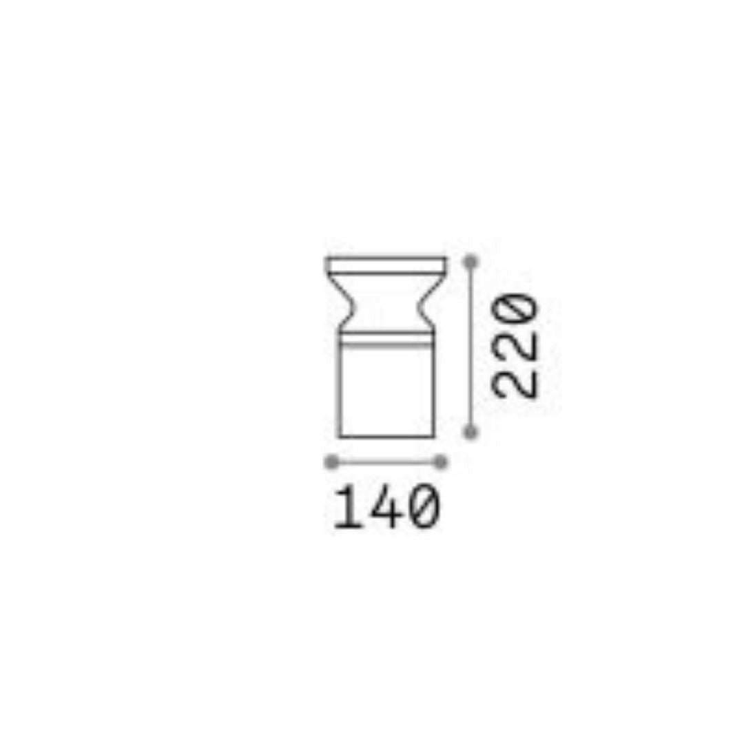 Paletto in alluminio da esterno TORRE