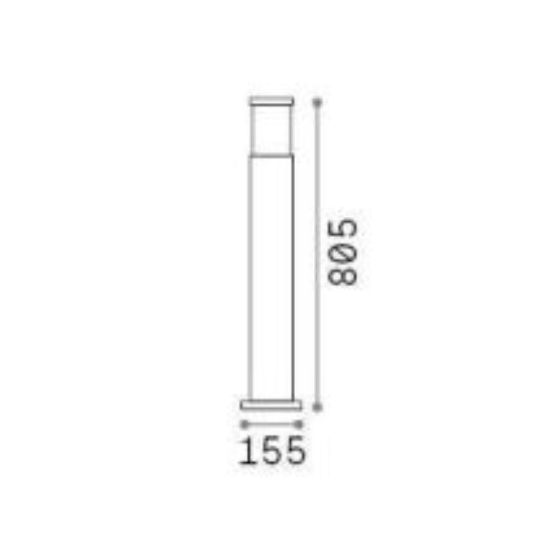 Paletto in alluminio da esterno TORRE