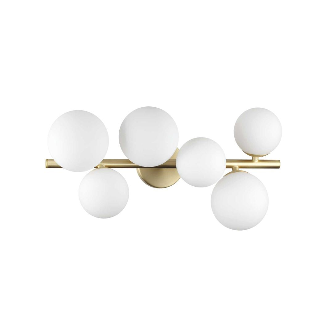 Plafoniera in metallo con sfere in vetro art. Perlage PL6