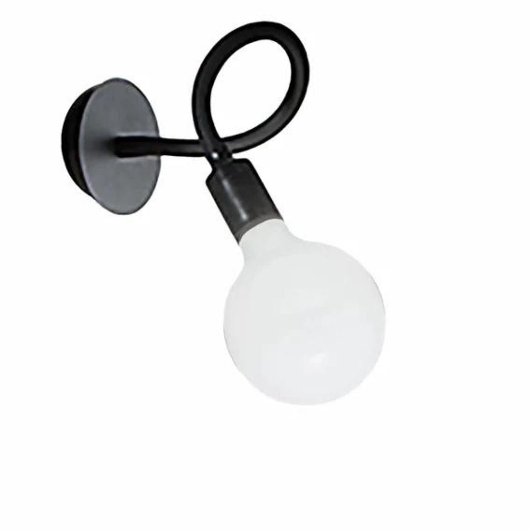 Applique snodabile in gomma 1xE27 bianco o nero art BULBO 6682