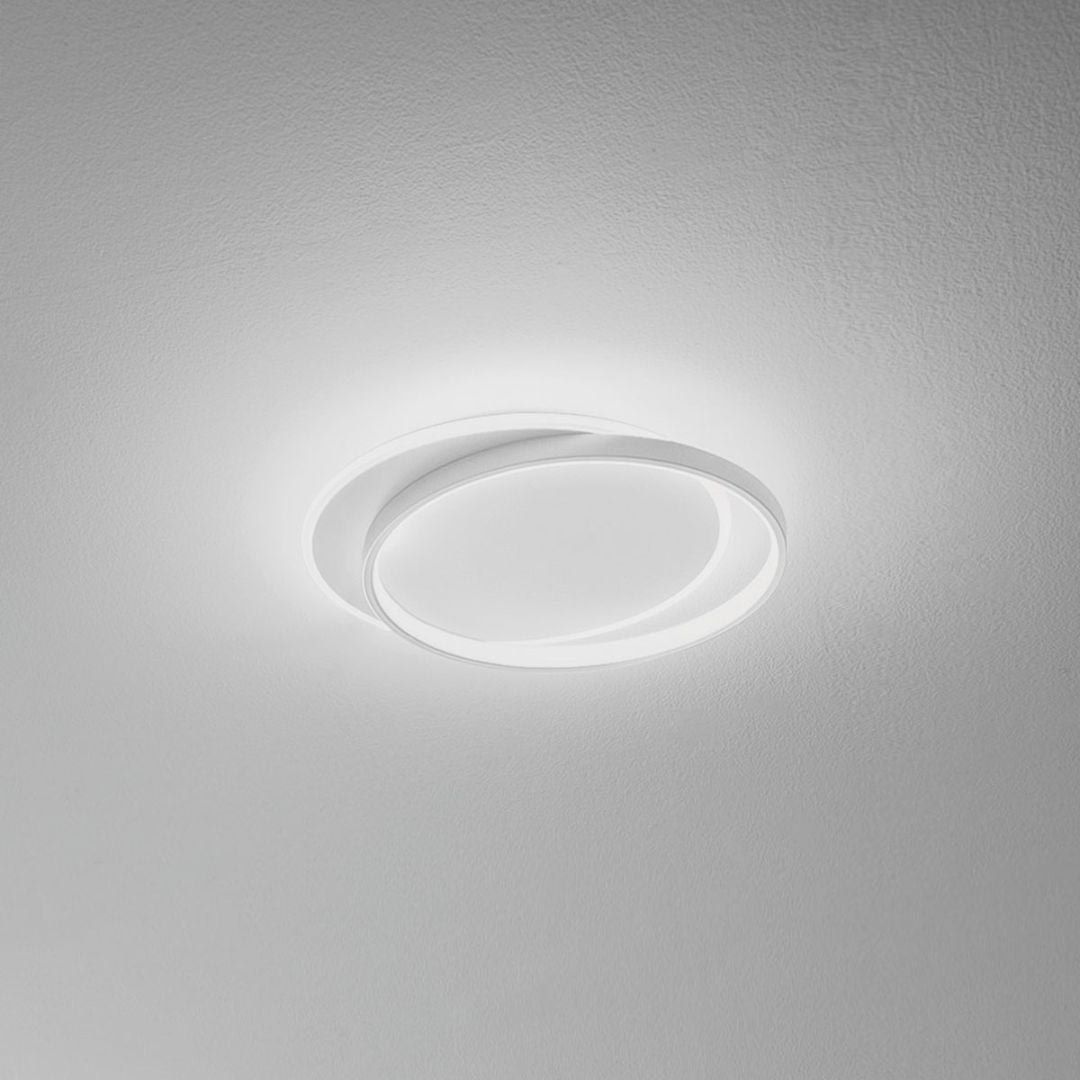 Plafoniera led anello intrecciato bianco art. CHRISTINE
