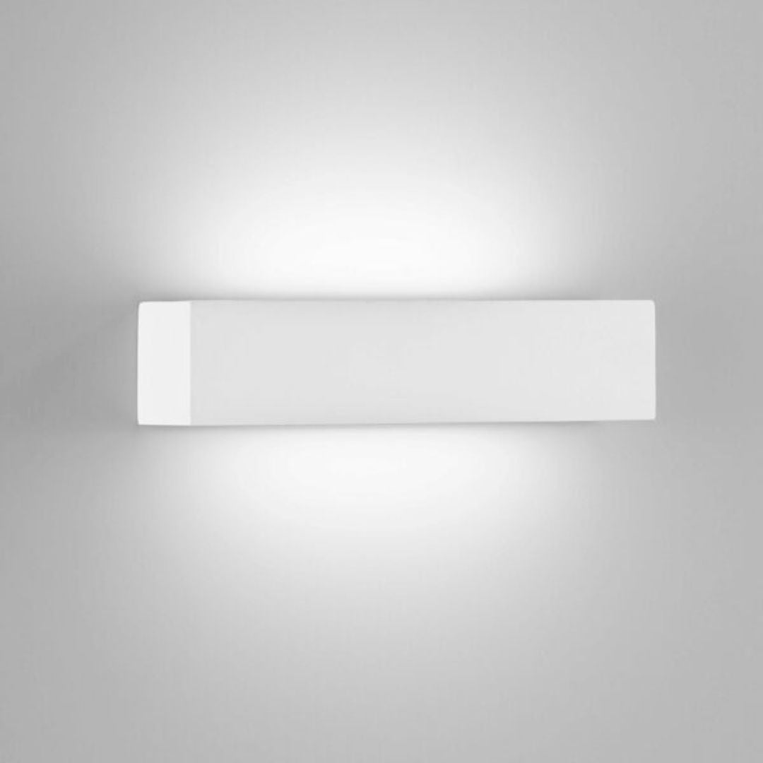 Applique in gesso pitturabile con led integrato in 2 misure art 857 e 858