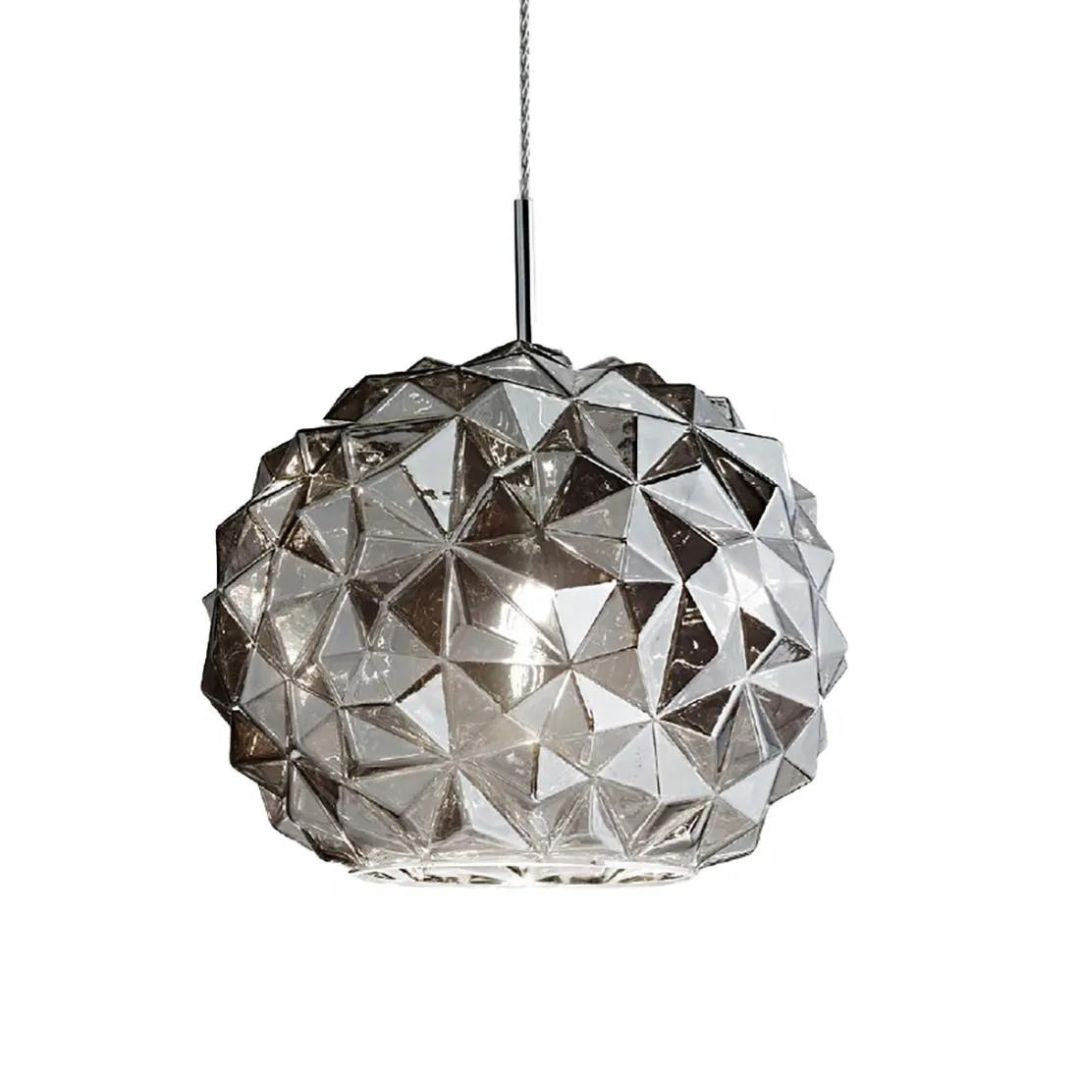 Sospensione moderna in vetro lavorato Ø35 in 3 colori art METEORA 6766