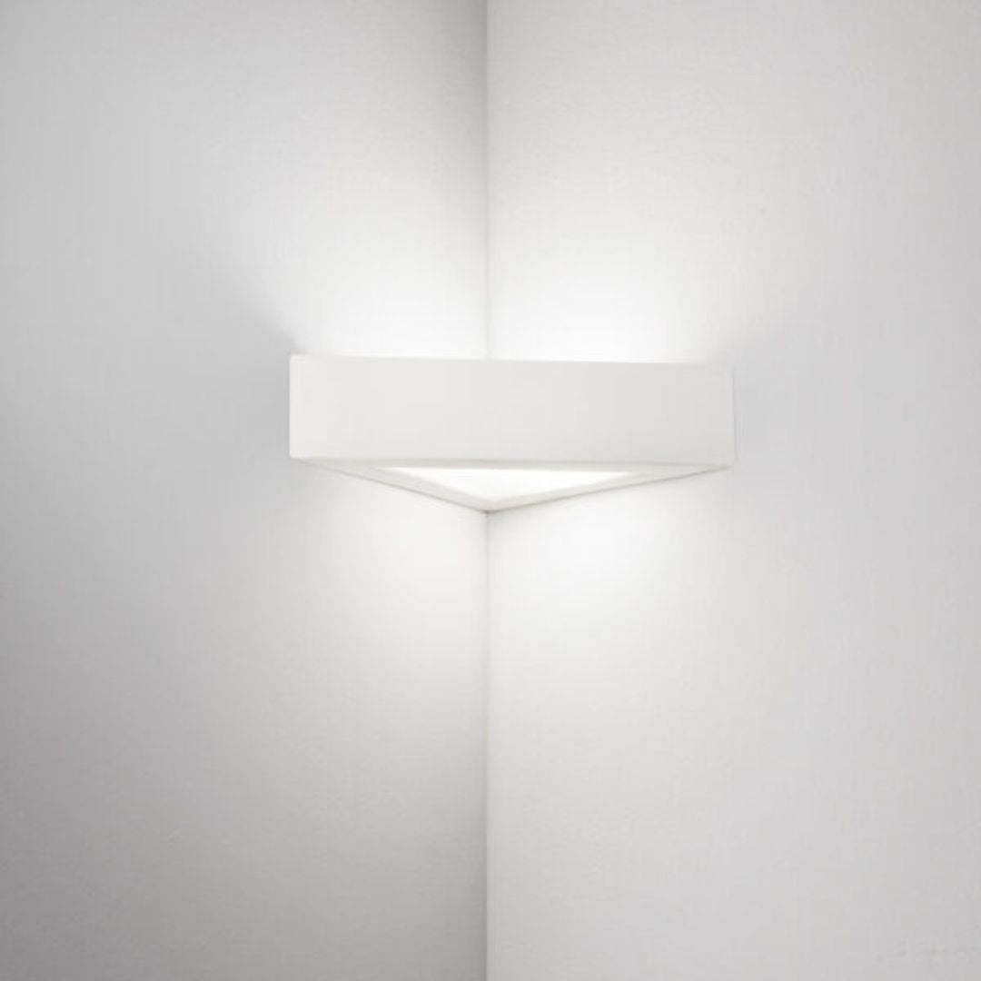 Applique angolare in ceramica pitturabile 1xE27 art 622