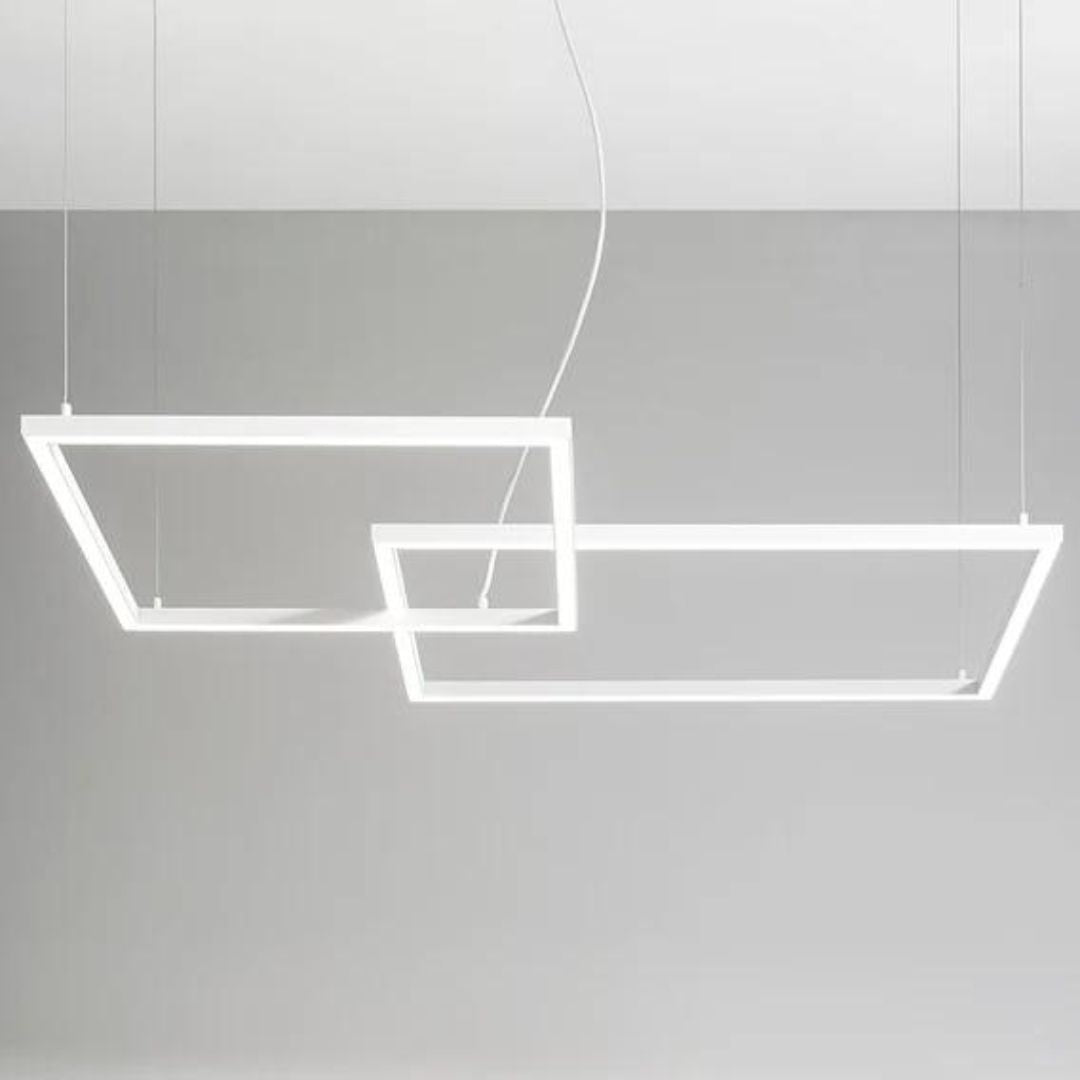 Sospensione moderna in metallo squadrata - led 64w CCT art CROSS 6593