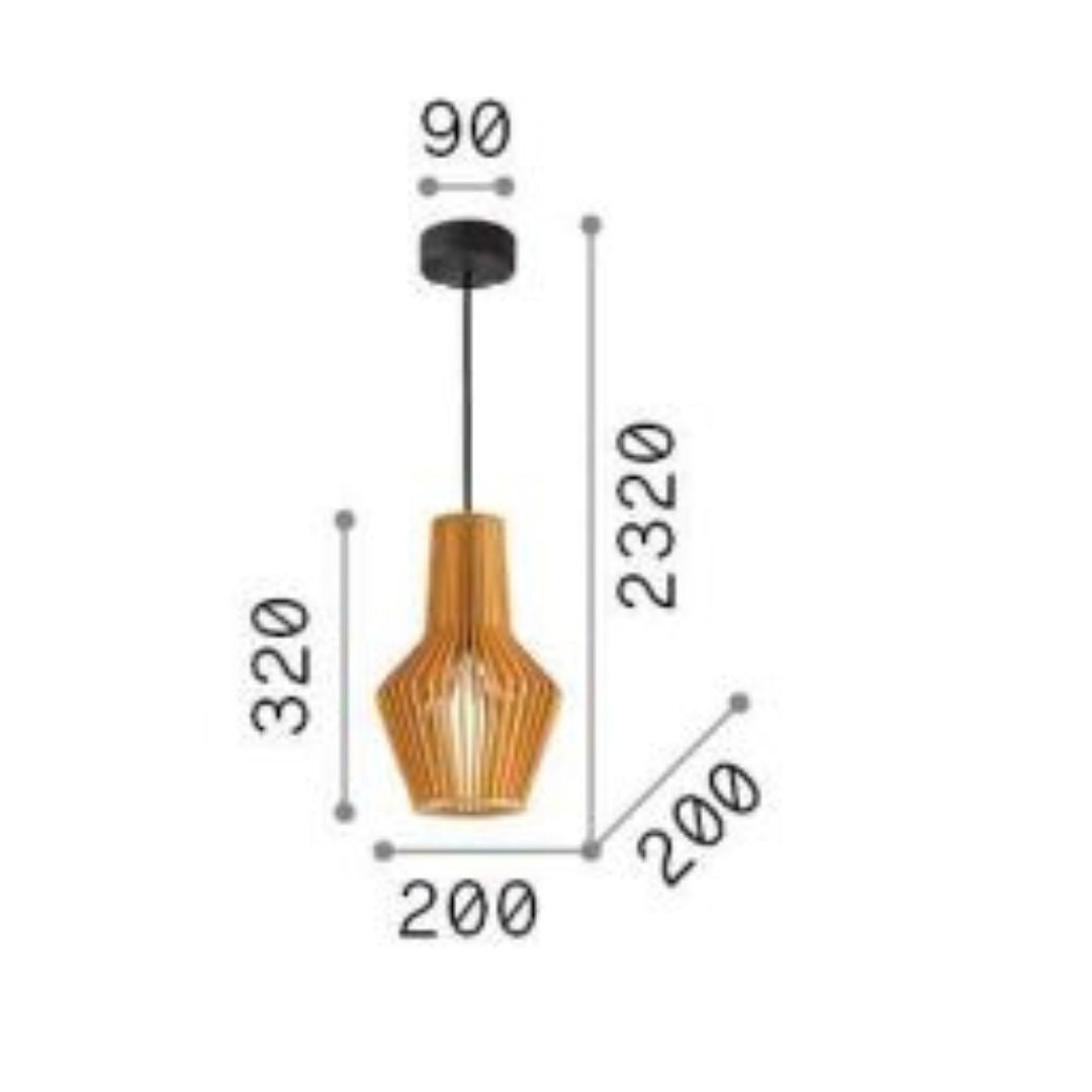 Sospensione in legno art CITRUS