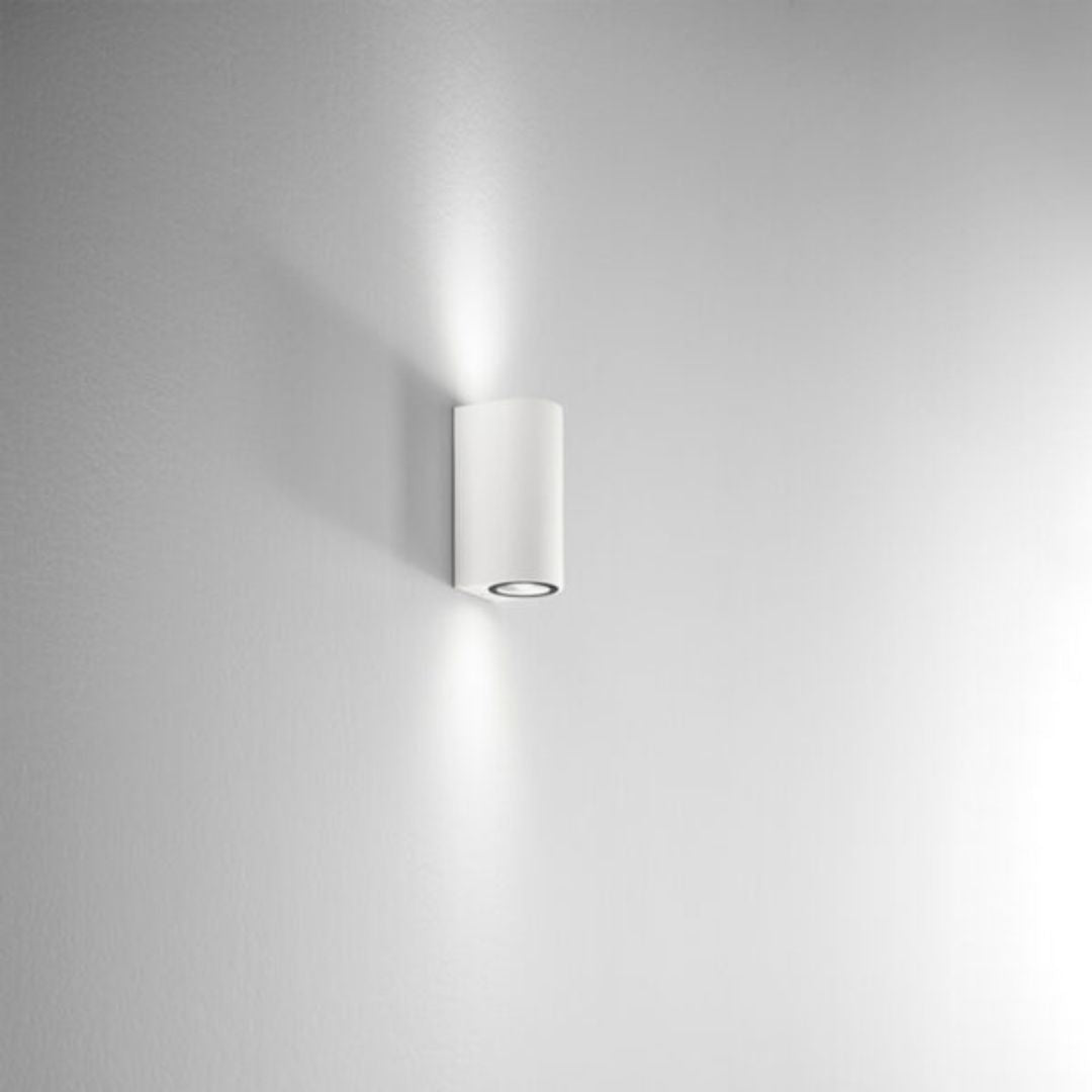 Applique da esterno in alluminio biemissione bianco o antracite 2xGU10 cod. 544-545