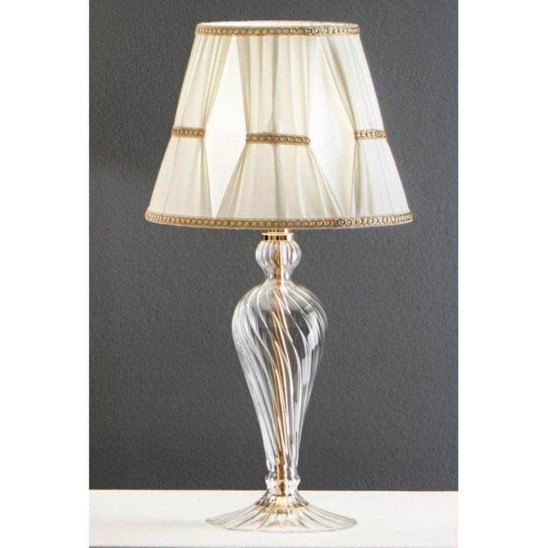 Lume piccolo in vetro soffiato e parti metalliche oro art ROXANNE/LP