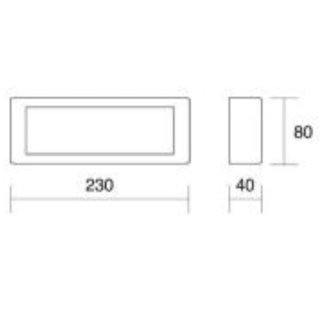 Applique da esterno luce diffusa led 12w 3000°k o 4000°k bianco o antracite cod.552-554