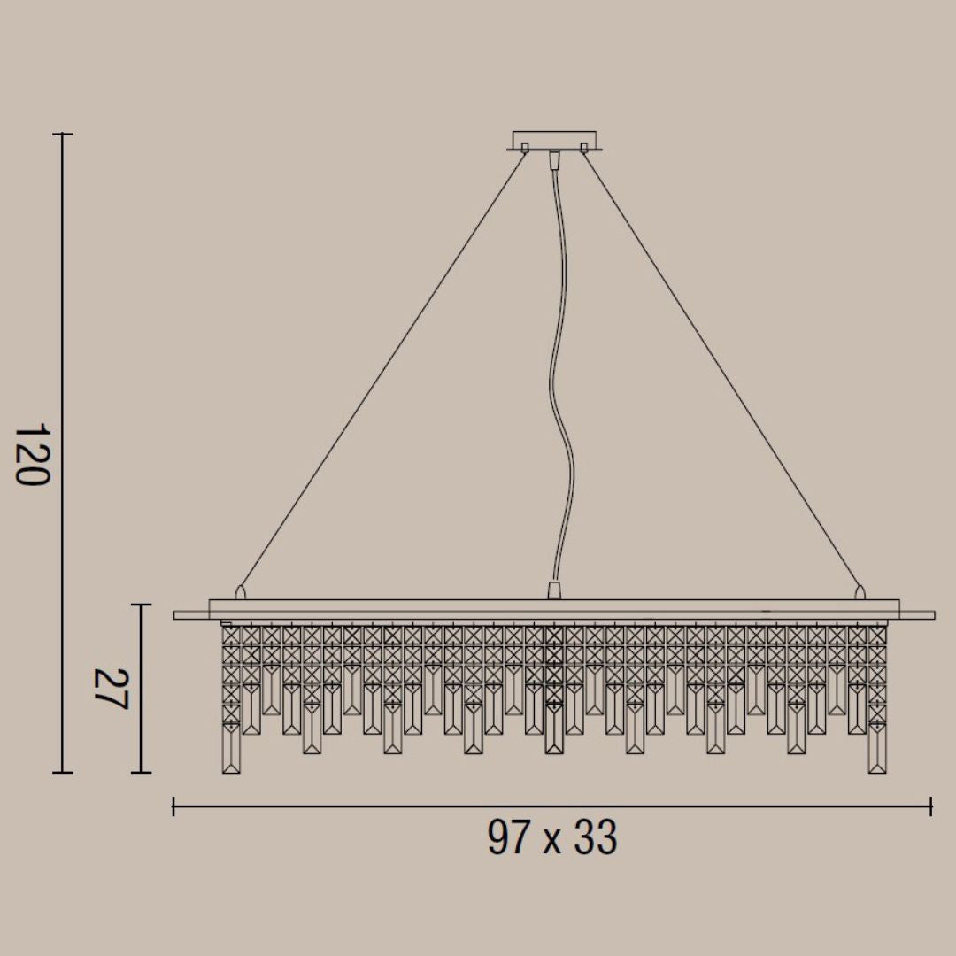 FRANGIA Sospensione rettangolare