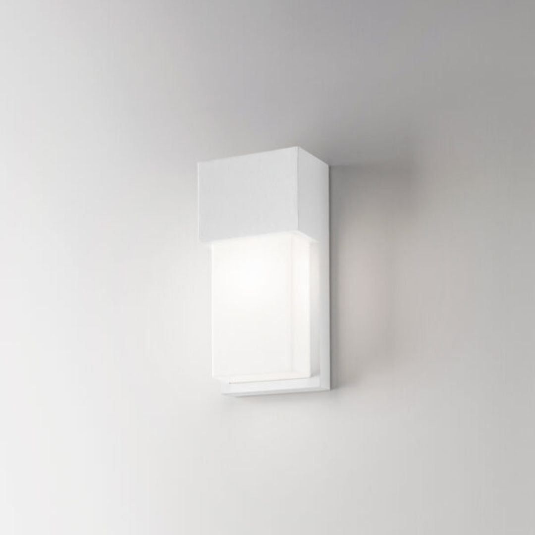 Applique da esterno squadrata luce diffusa 1xE27 bianco antracite o corten cod.922-923-924