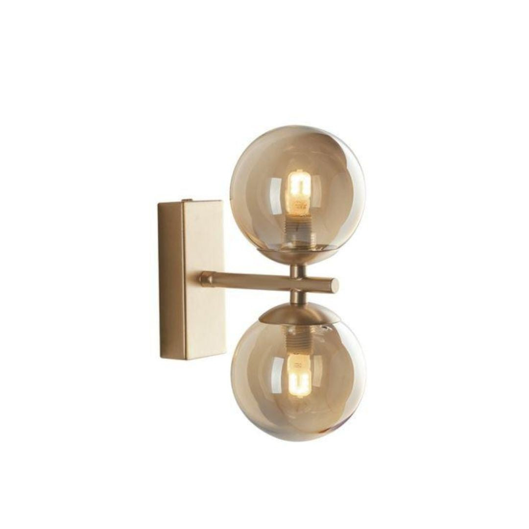 Applique 2 luci in metallo con sfere in vetro 2 colorazioni art HONEY-AP2