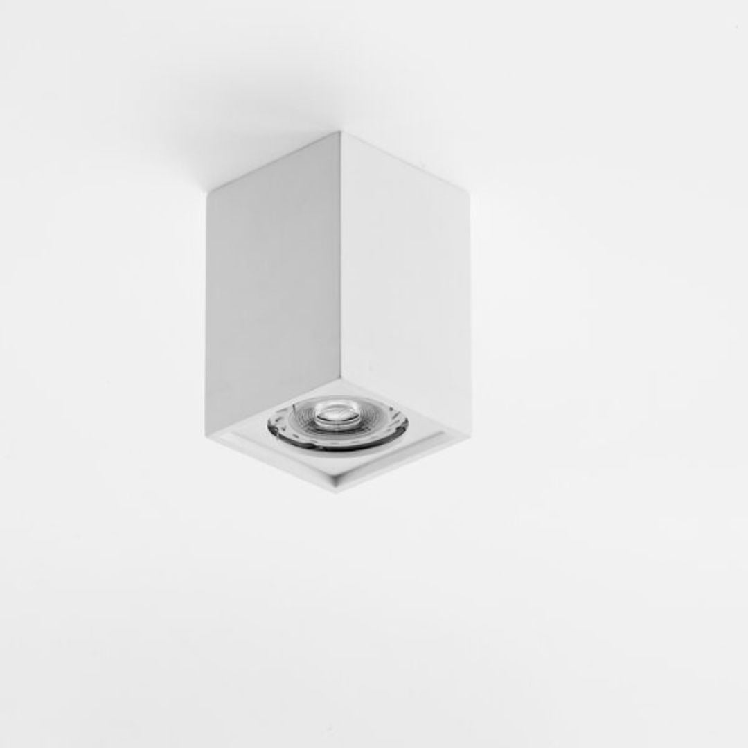 Plafoniera soffitto squadrata in gesso pitturabile 1xGU10 art 827