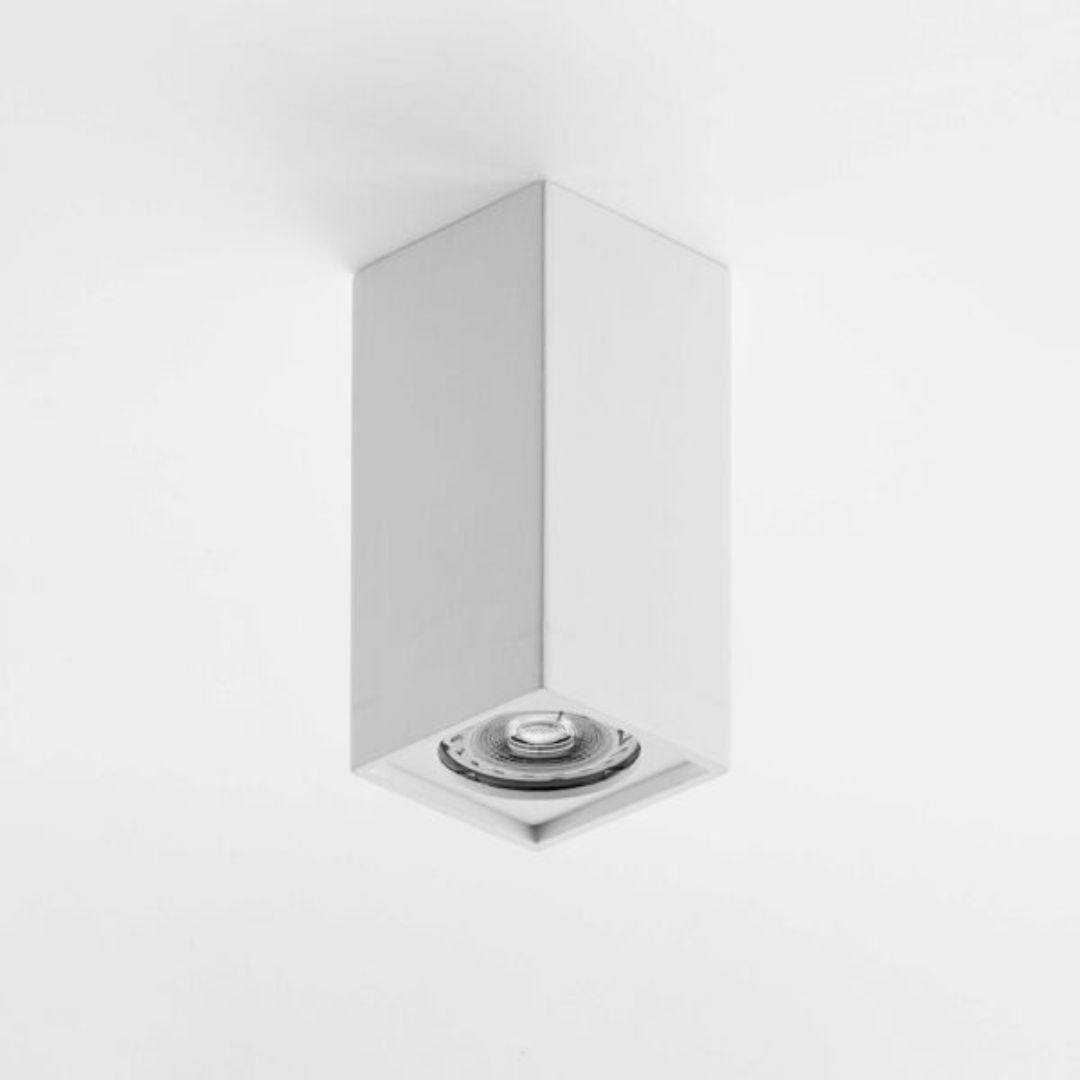 Plafoniera soffitto squadrata in gesso pitturabile 1xGU10 art 829