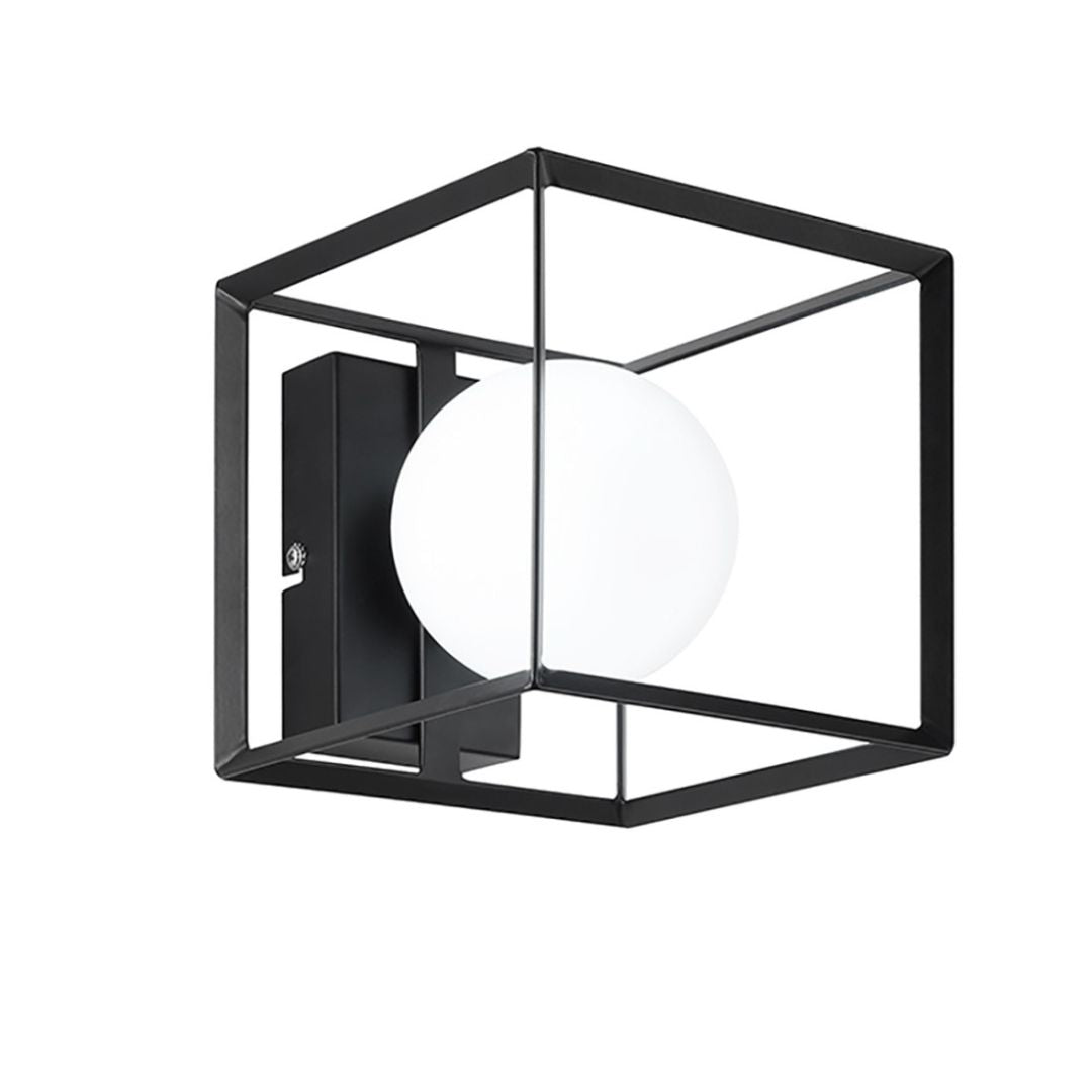 Applique in metallo con sfera in vetro 1xG9 art CUBE 6691