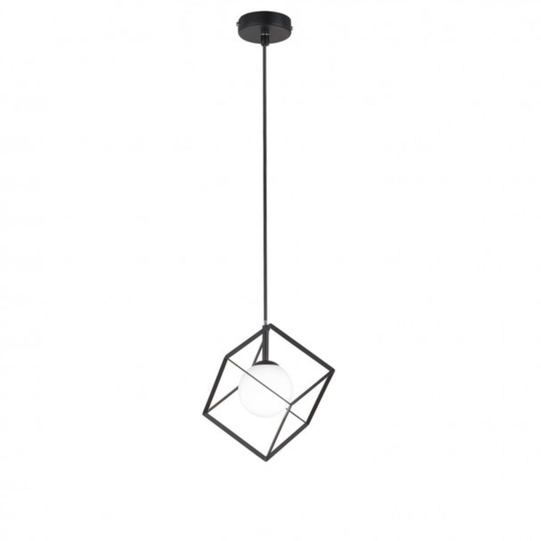 Sospensione cubo in metallo nero o oro art CUBE/P 6695