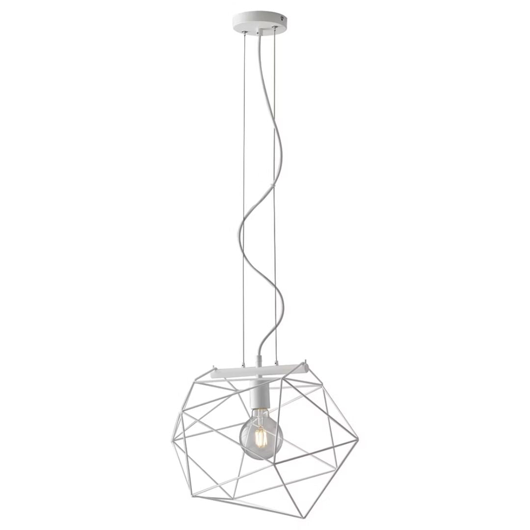 Sospensione industrial 1xE27 in metallo oro o bianco art ABRAXAS-S1