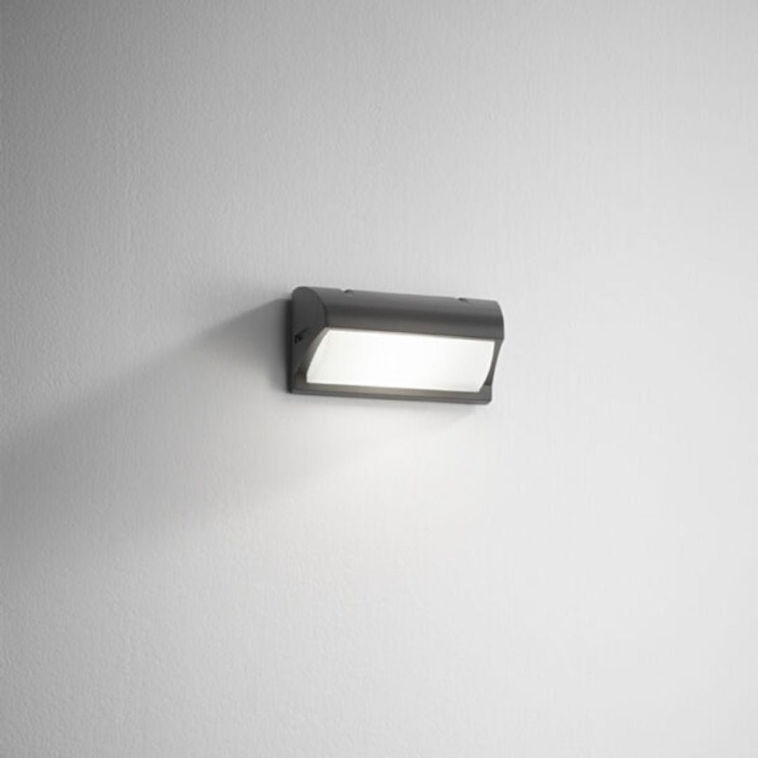 Applique da esterno in alluminio luce diffusa 1xE27 bianco o antracite cod.536-537