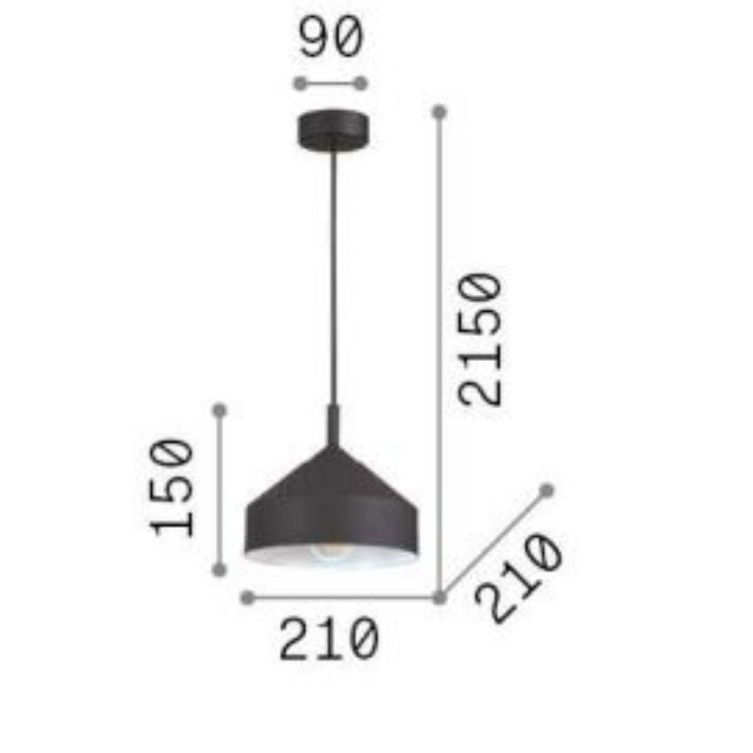 Sospensione in metallo art YURTA