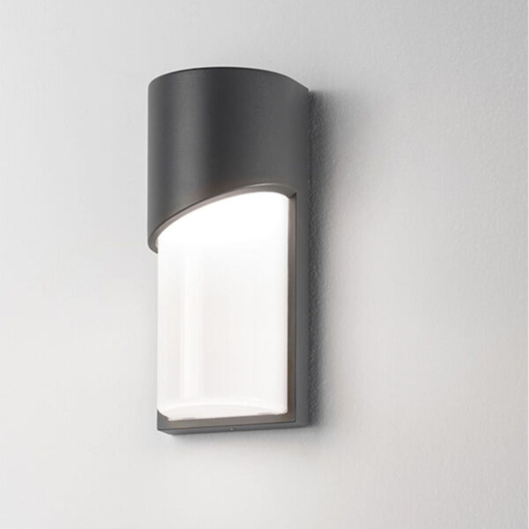 Applique da esterno stondata luce diffusa 1xE27 bianco antracite e corten art 586-587-588