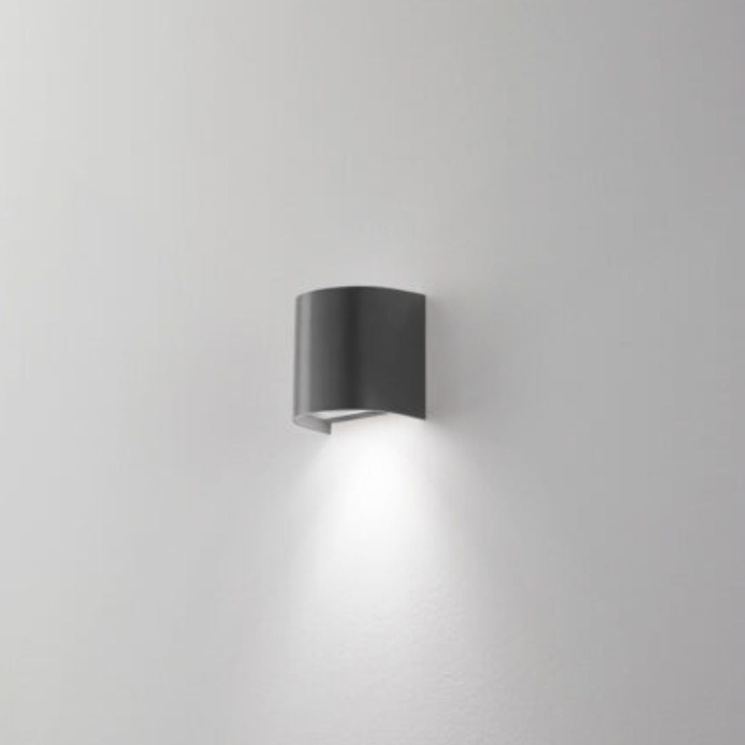 Applique o segnapasso da esterno monoemissione IP54 bianco o antracite 1xGU10 cod.322-323