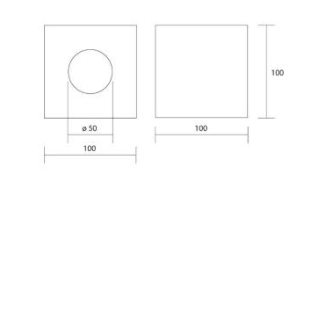 Plafoniera spot da soffitto, in gesso pitturabile 1xGU10 art 821