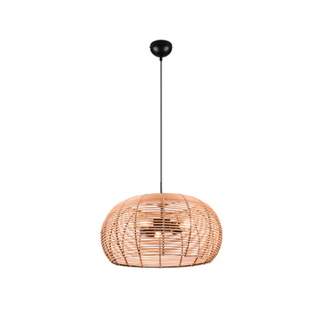 Sosp in legno rattan naturale in due misure Ø30 e Ø50 art INGA