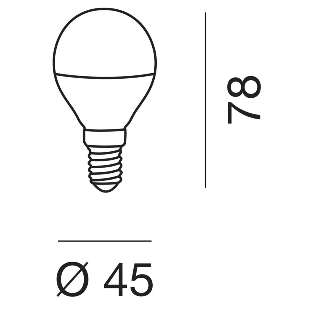 LAMPADINA E14 LED 5w 3000°k o 4000°k art.GLA238C e GLA238N