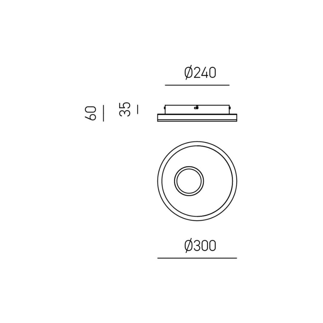 Plafoniera tonda led Ø30 Ø40 Ø50 led 3000°k o 4000°k art MELANIA