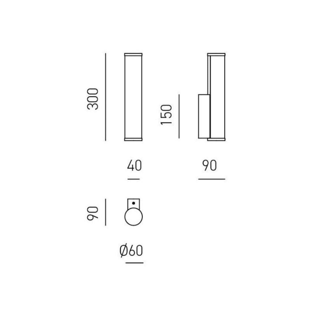 Applique da bagno led lineare bianco o cromo IP44 art POLAR