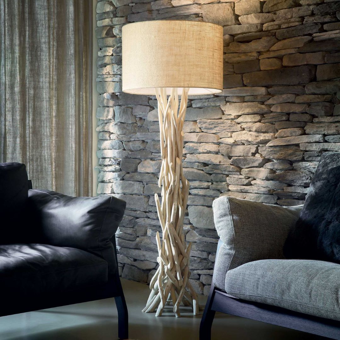 Lampada da terra con rami in legno art DRIFTWOOD