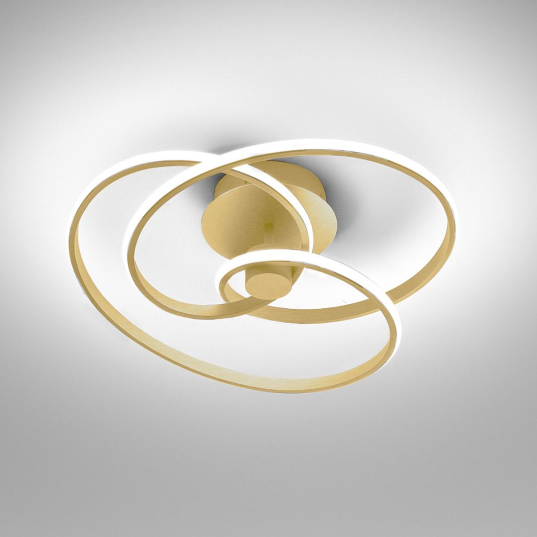 Plafoniera moderna anello led intrecciato Ø52cm art DIVA P/P