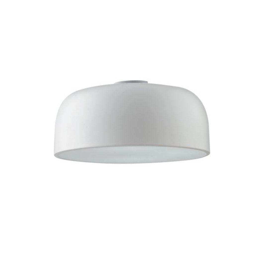 Plafoniera cupola Ø38cm in metallo 3 luci E27 colori bianco e corten art BISTROT PLAFONIERA