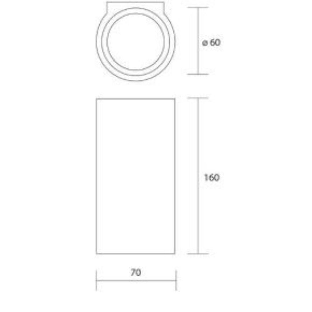 Applique in gesso moderna biemissione 2xGU10 art 830 e 831