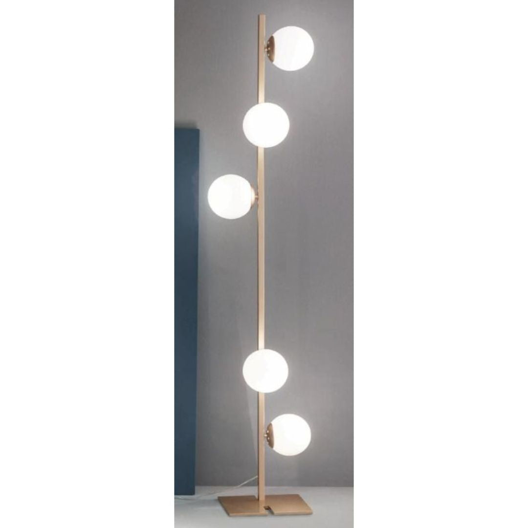 Lampada da terra in metallo con sferette in vetro 2 colorazioni art MONILE/PT