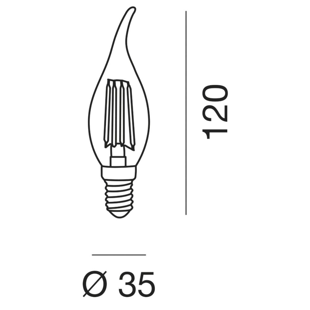 LAMPADINA E14 LED 6 W GLA280C-N