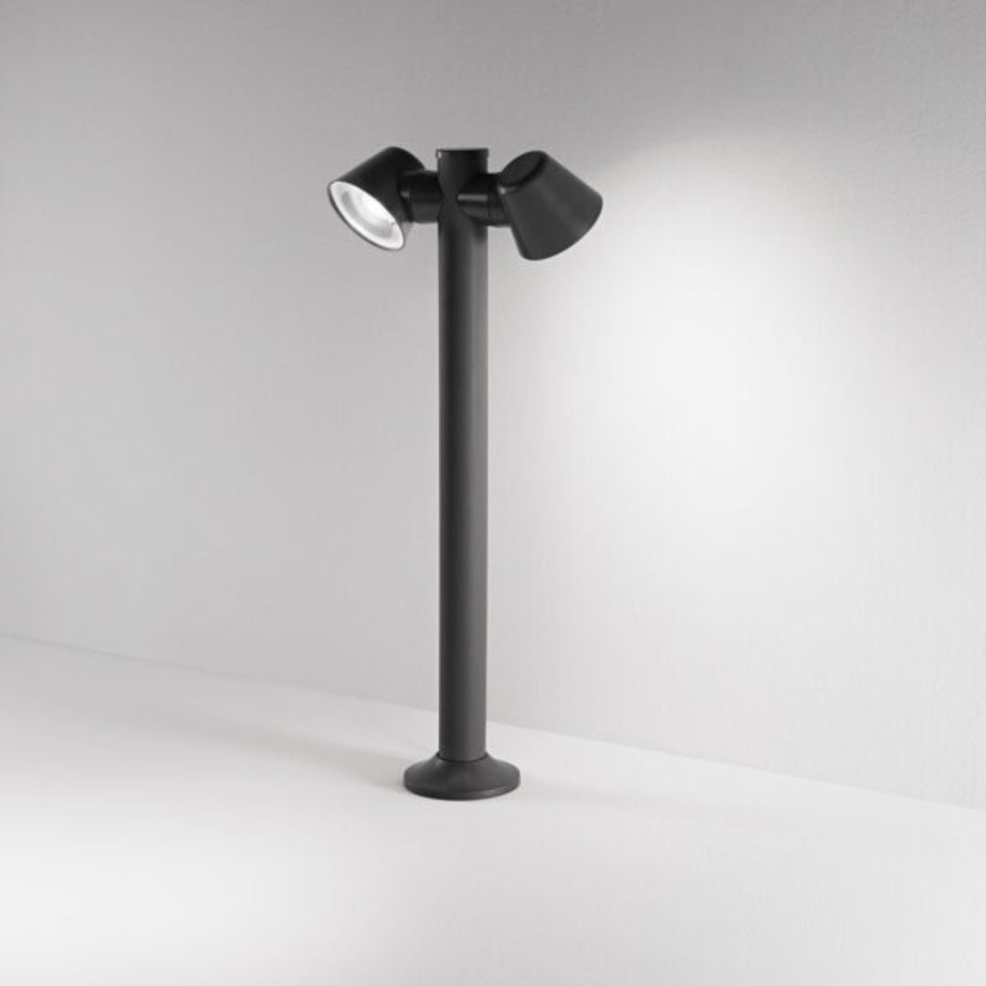 Paletto da estero in plastica da 1 o 2 luci colore antracite cod. 330-331