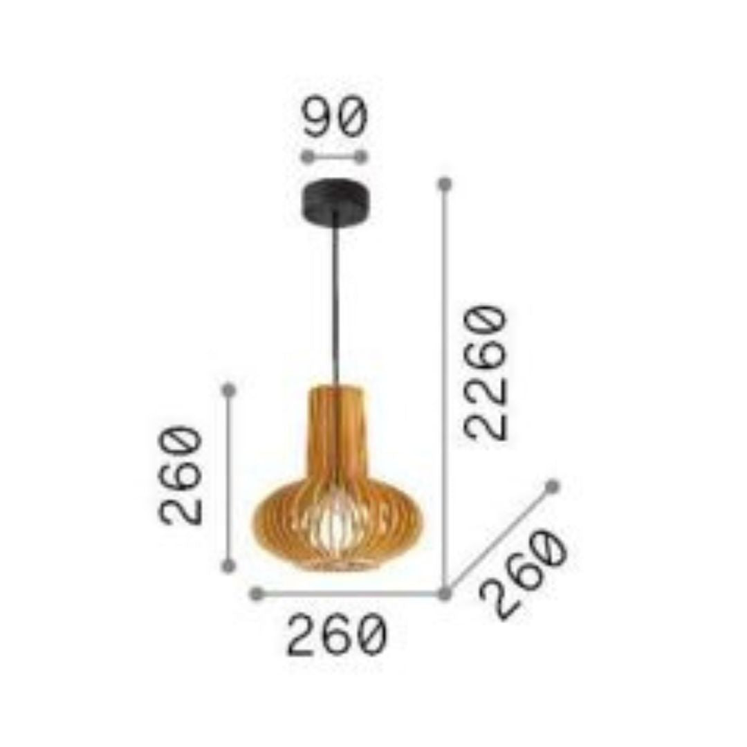 Sospensione in legno art CITRUS