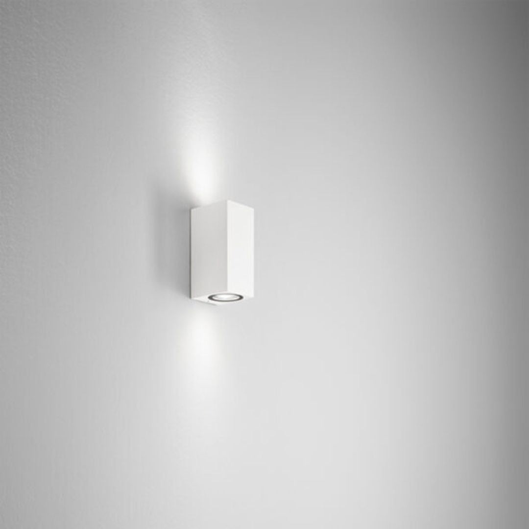 Applique da esterno in alluminio biemissione 2xGU10 bianco o antracite cod.540-541