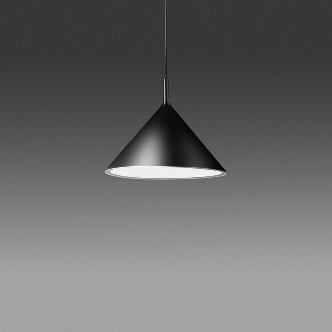 Sospensione cono in metallo E27 con 4 finiture e 2 misure Ø30 e Ø40 art BARBIE