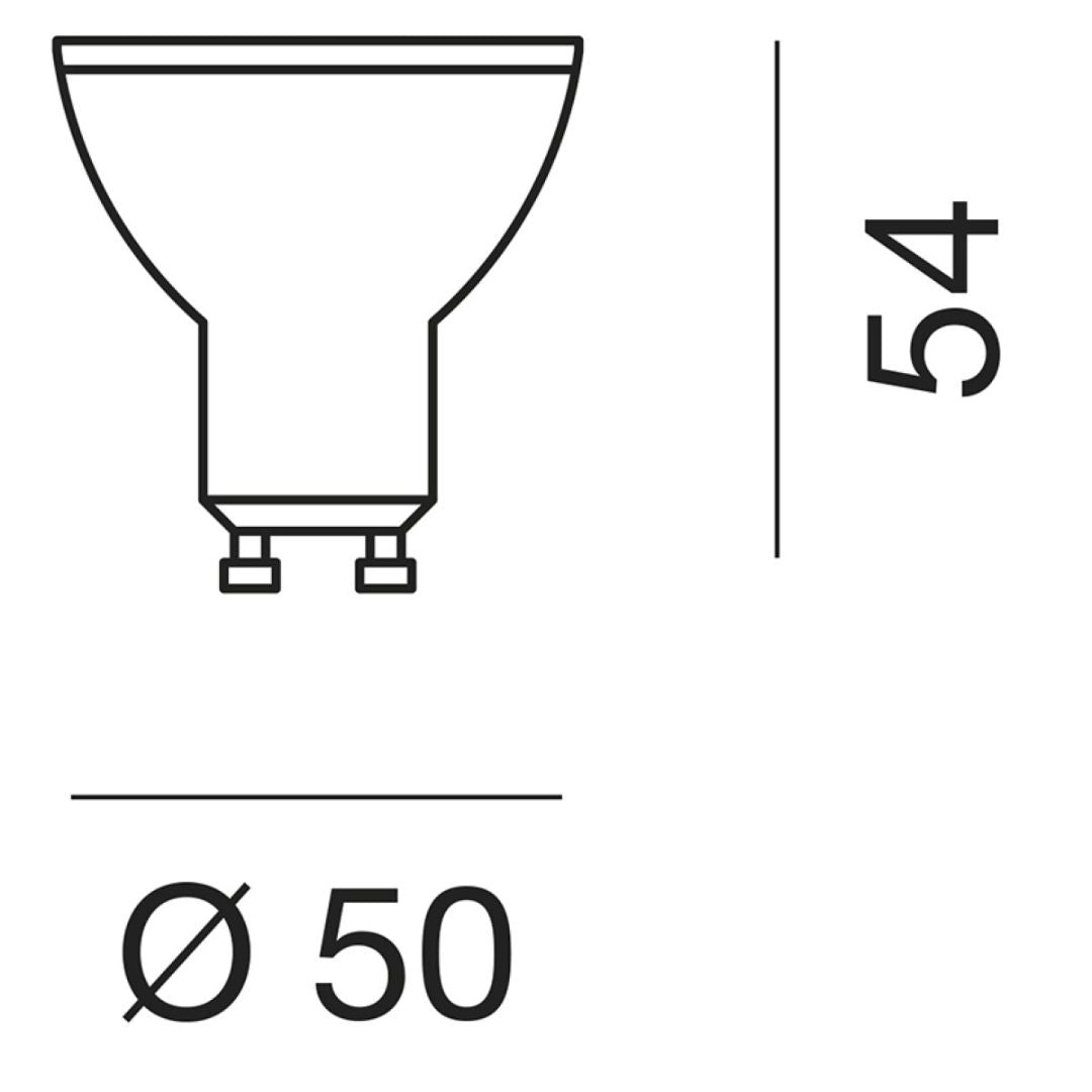 LAMPADINA GU10 LED 6w 38°