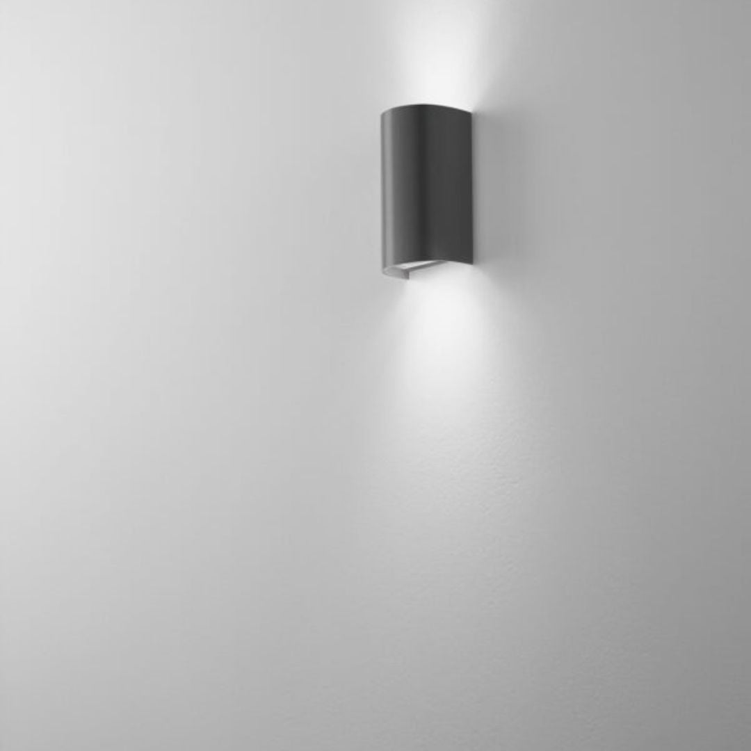 Applique da esterno in plastica biemissione bianco o antracite 2xGU10 324-325