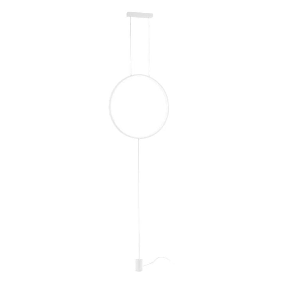 Lampada da terra con anello led su cavi tiranti 2 colori bianco o nero art PORTAL-PT