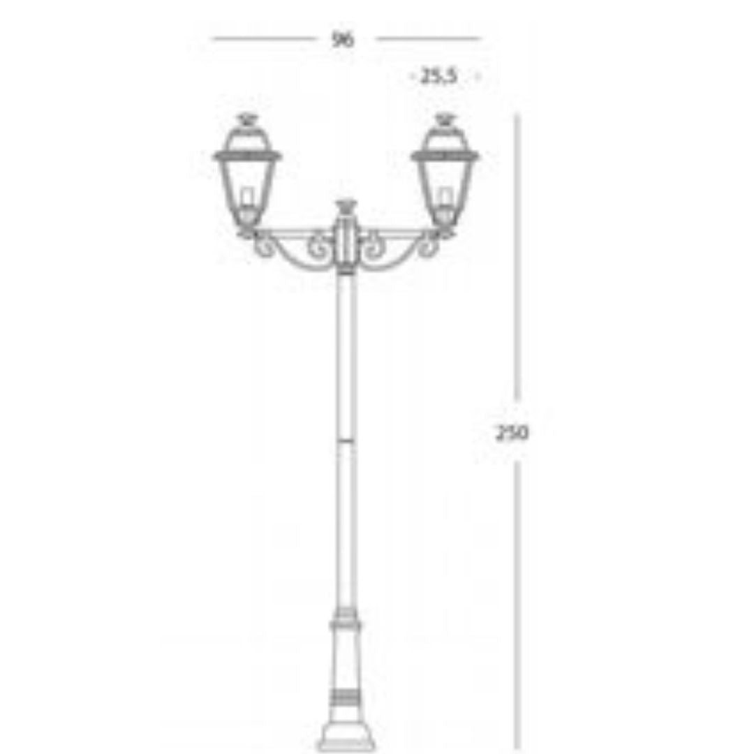 ELEGANCE PALO 2 luci 861/16 - PALO 3 luci 862/16