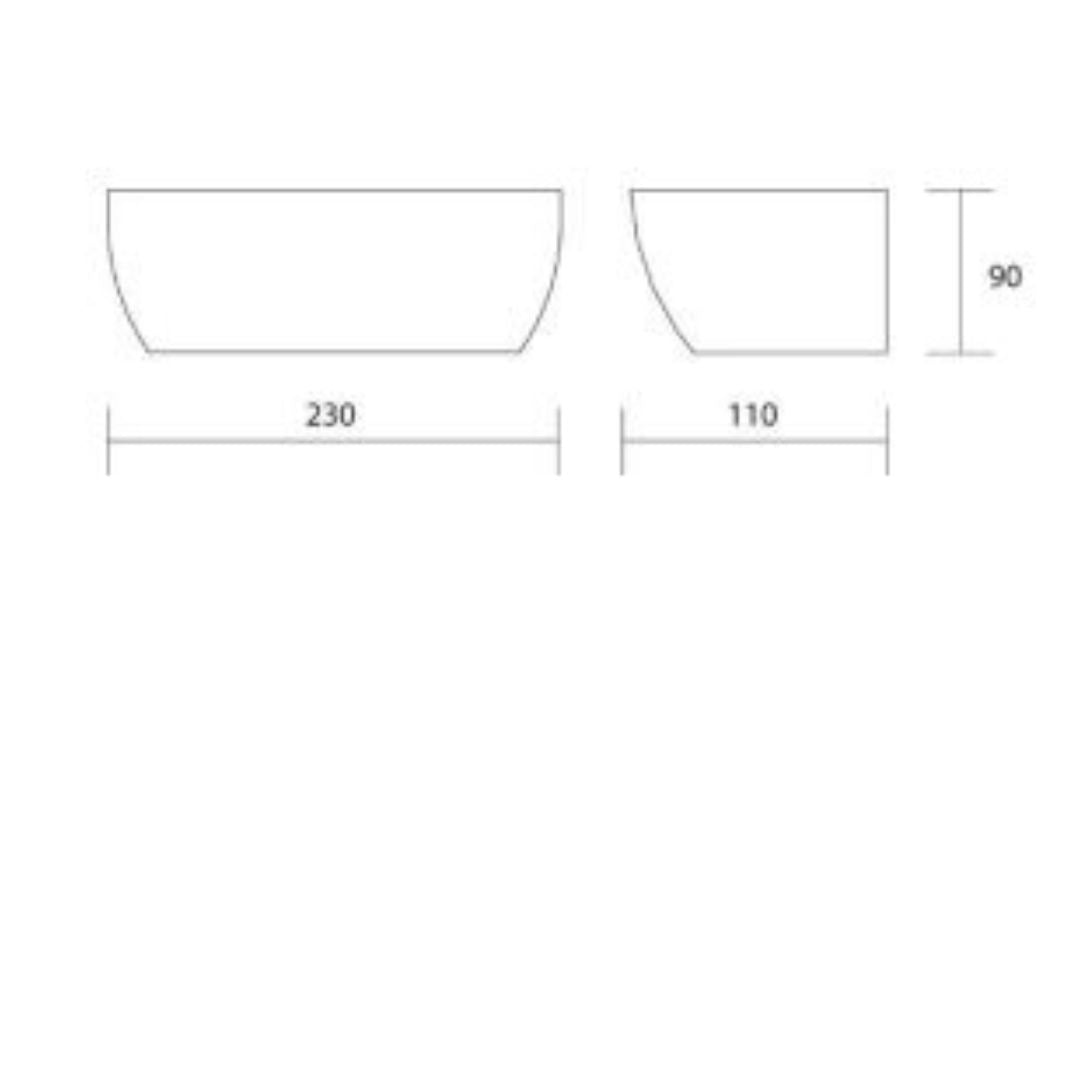 Applique in ceramica pitturabile 2 misure cod. 611 e 612