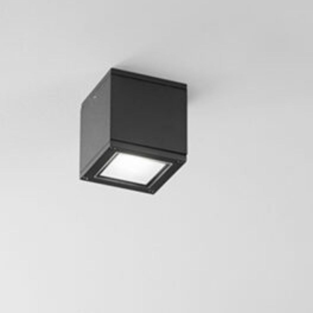 Plafoniera da esterno squadrata 1xGU10 bianco o antracite cod. 575-576