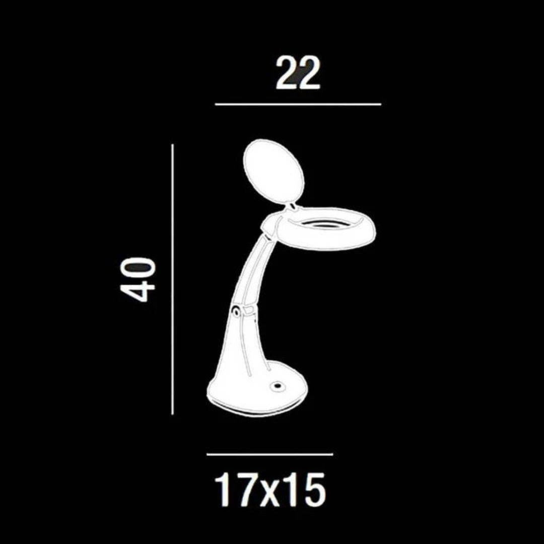 Lampada da scrivania led con lente d'ingrandimento art. MINICLOSE 5335 B-LC