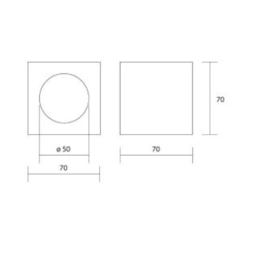 Plafoniera spot in gesso pitturabile 1xGU10 art 820