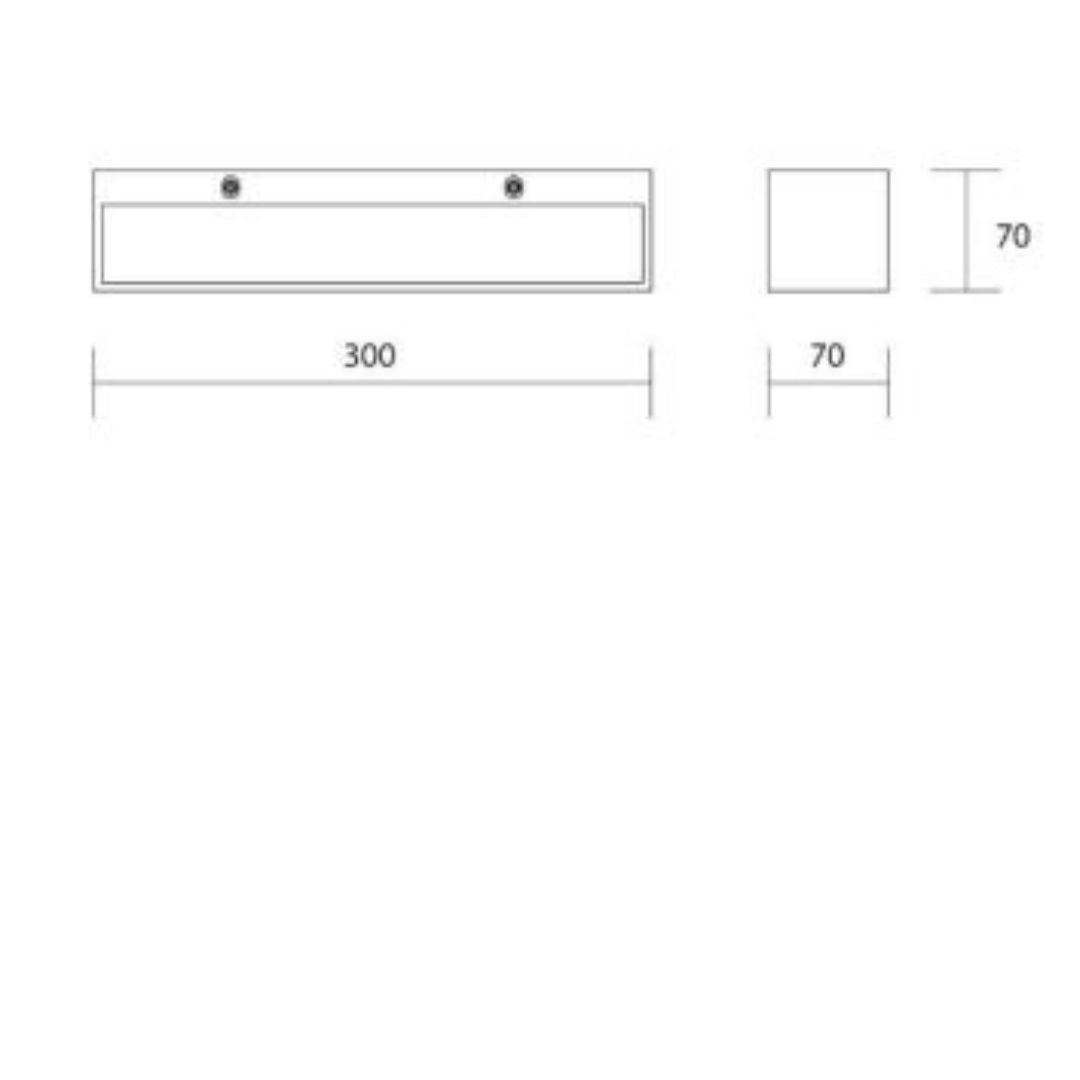 Applique in gesso pitturabile con led integrato in 2 misure art 857 e 858